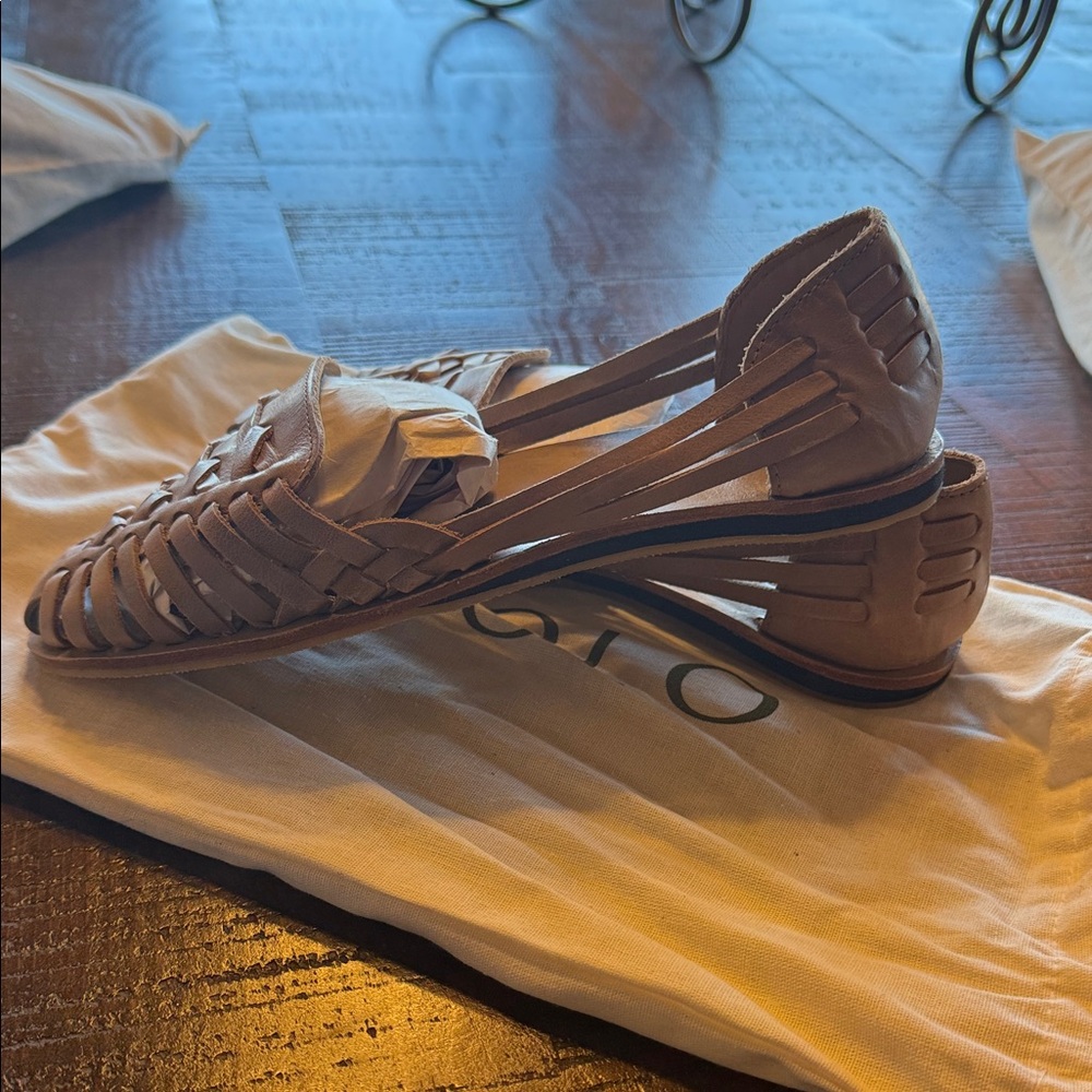 Women's Tan Nisolo Genuine Leather Huarache Sandal